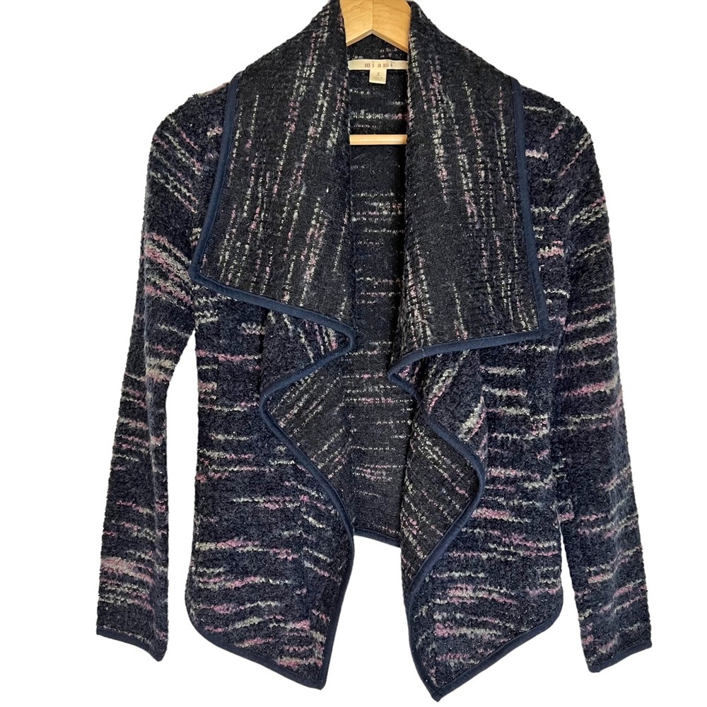 Miami Waterfall Open Front Cardigan Sweater Jacket Size  Small